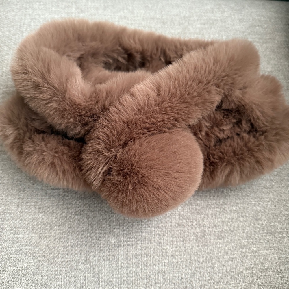 Brown Faux Fur Scarf